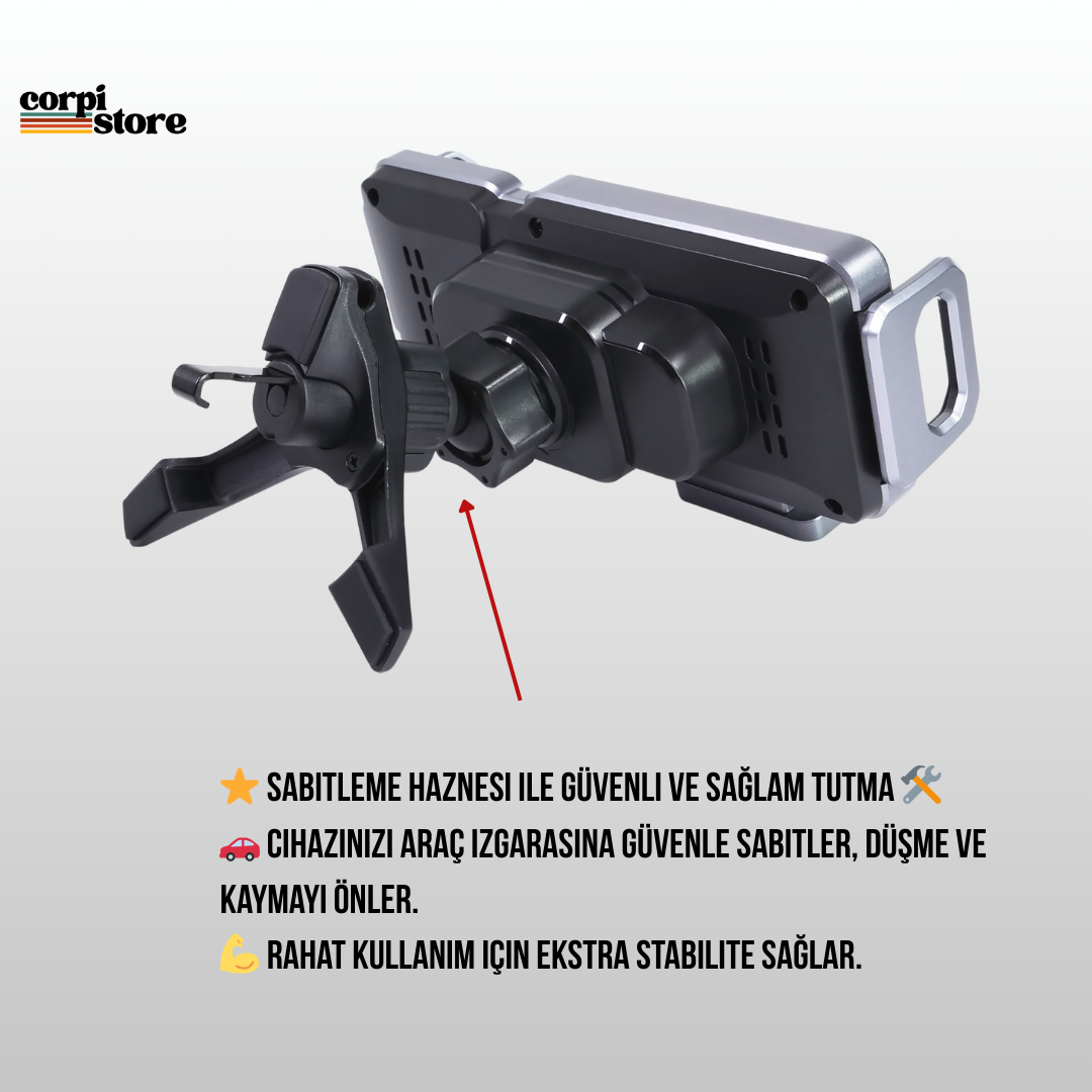 Türkiye’de İlk! Kablosuz Hızlı Şarj Özellikli Akıllı Araç İçi Telefon Tutucu