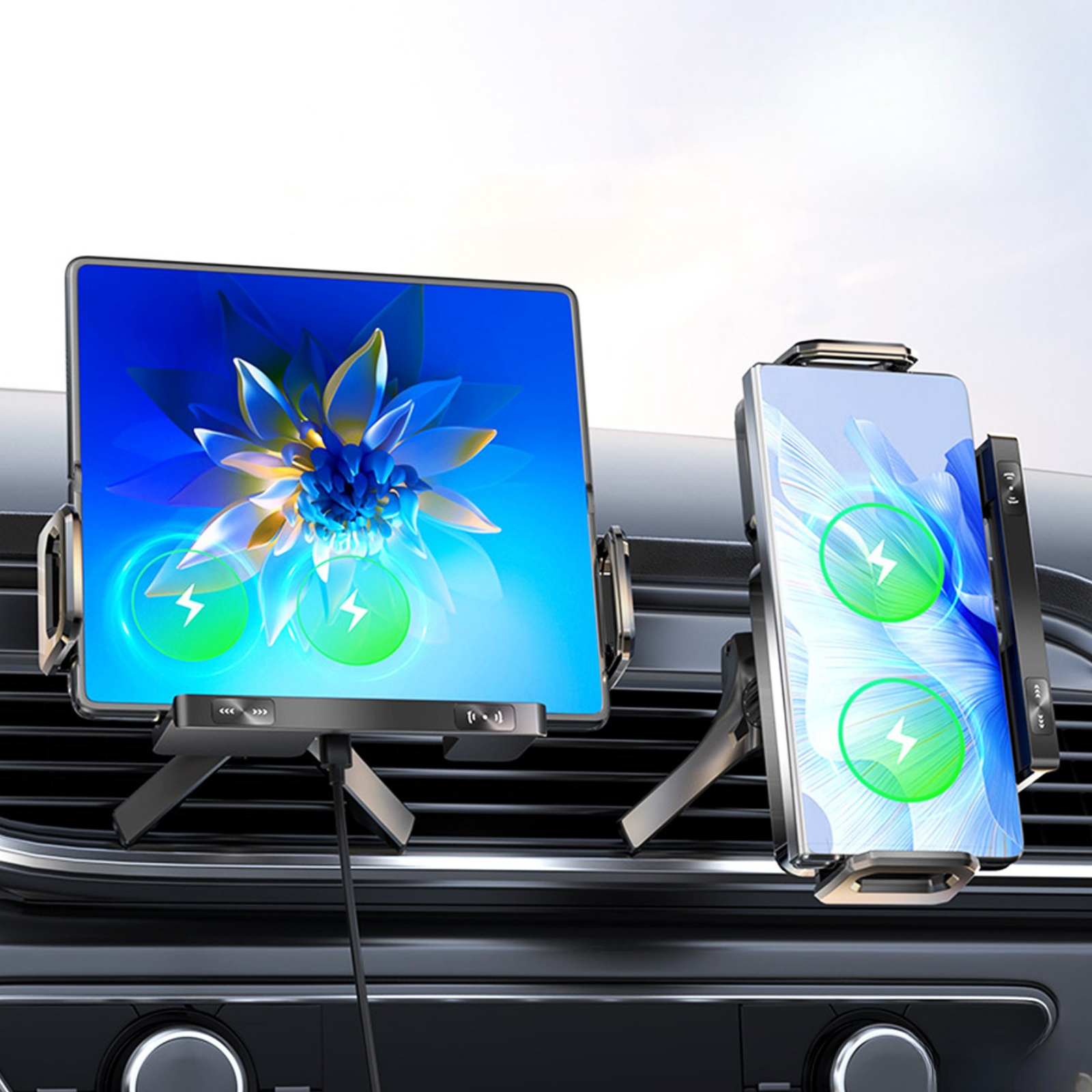 Türkiye’de İlk! Kablosuz Hızlı Şarj Özellikli Akıllı Araç İçi Telefon Tutucu